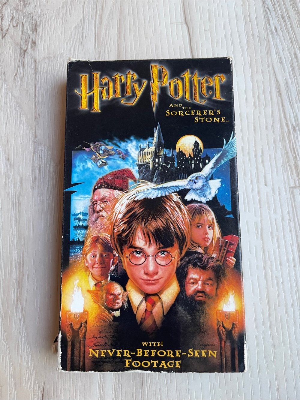 Harry Potter and the Sorcerer's Stone VHS - Black, Blue, Gold Artwork